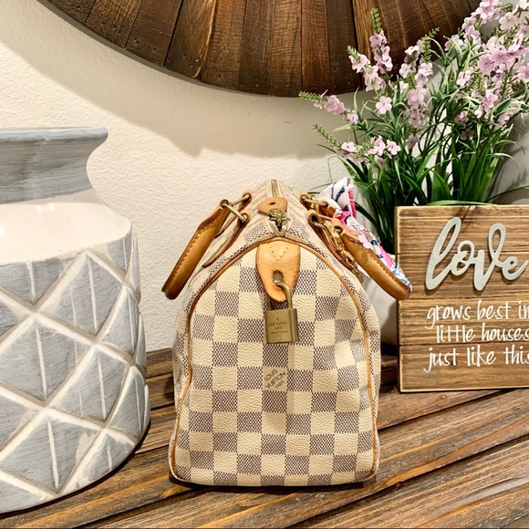 SOLD❤️Louis Vuitton Azur Speedy 25 & Sarah Wallet - Picture 3 of 16